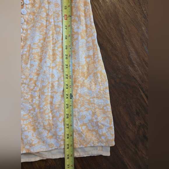 Skylar + Madison V neck Long Sleeve Orange Floral Dress - Picture 8 of 9